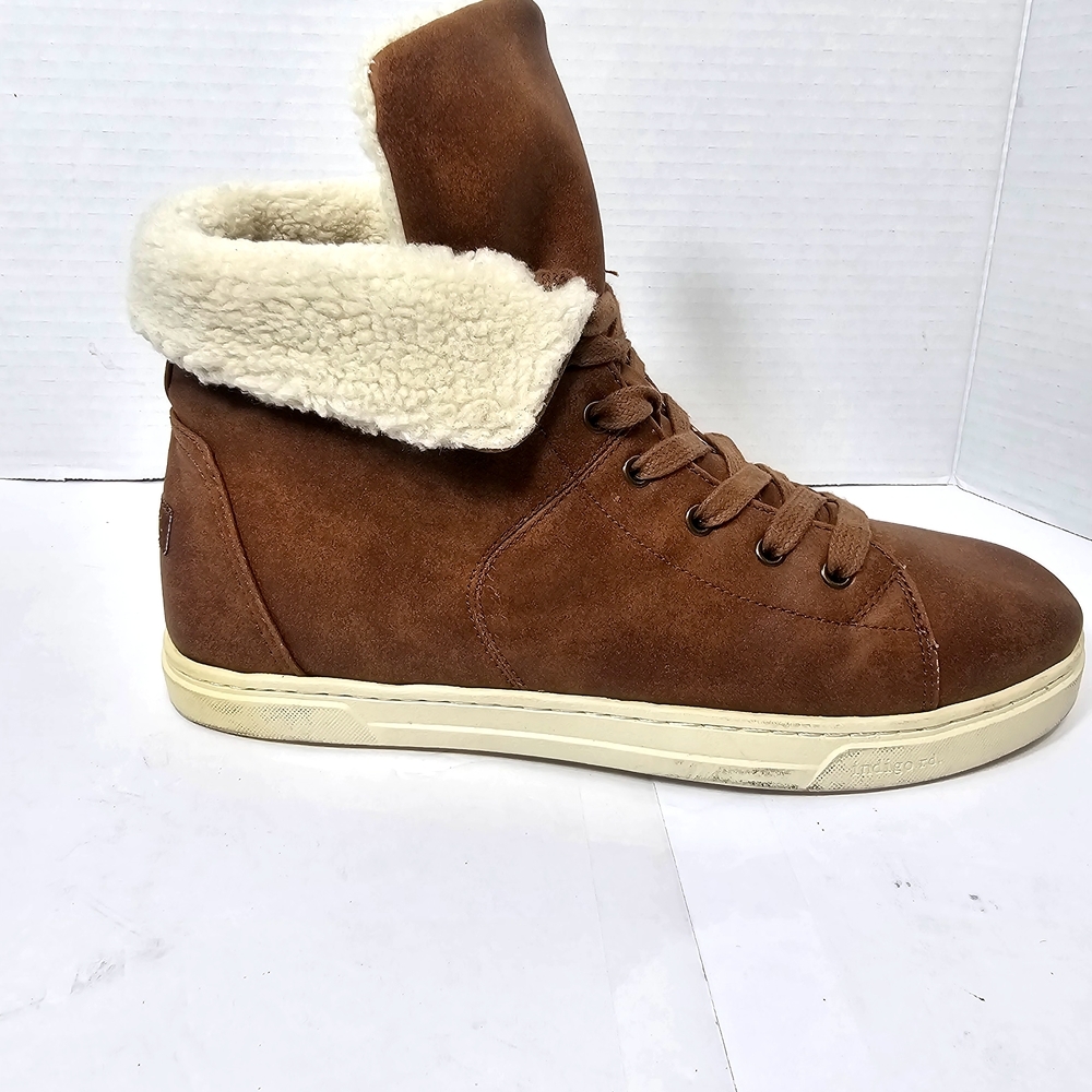Indigo Brown Ankle Boots with Cream Lining - Picture 10 of 12